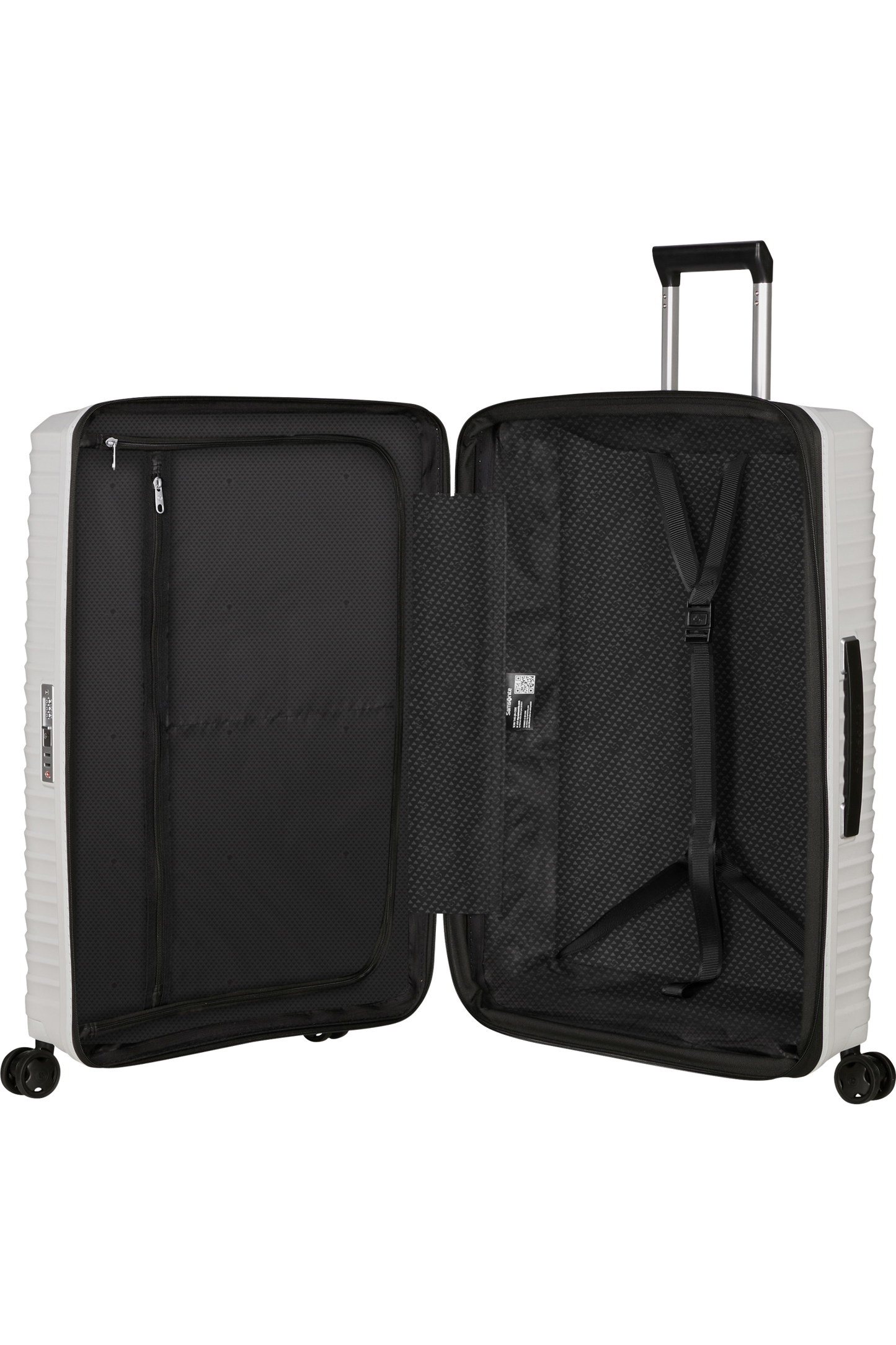 Upscape Valise à 4 roues extensible 81cm - Blanc Nuageux