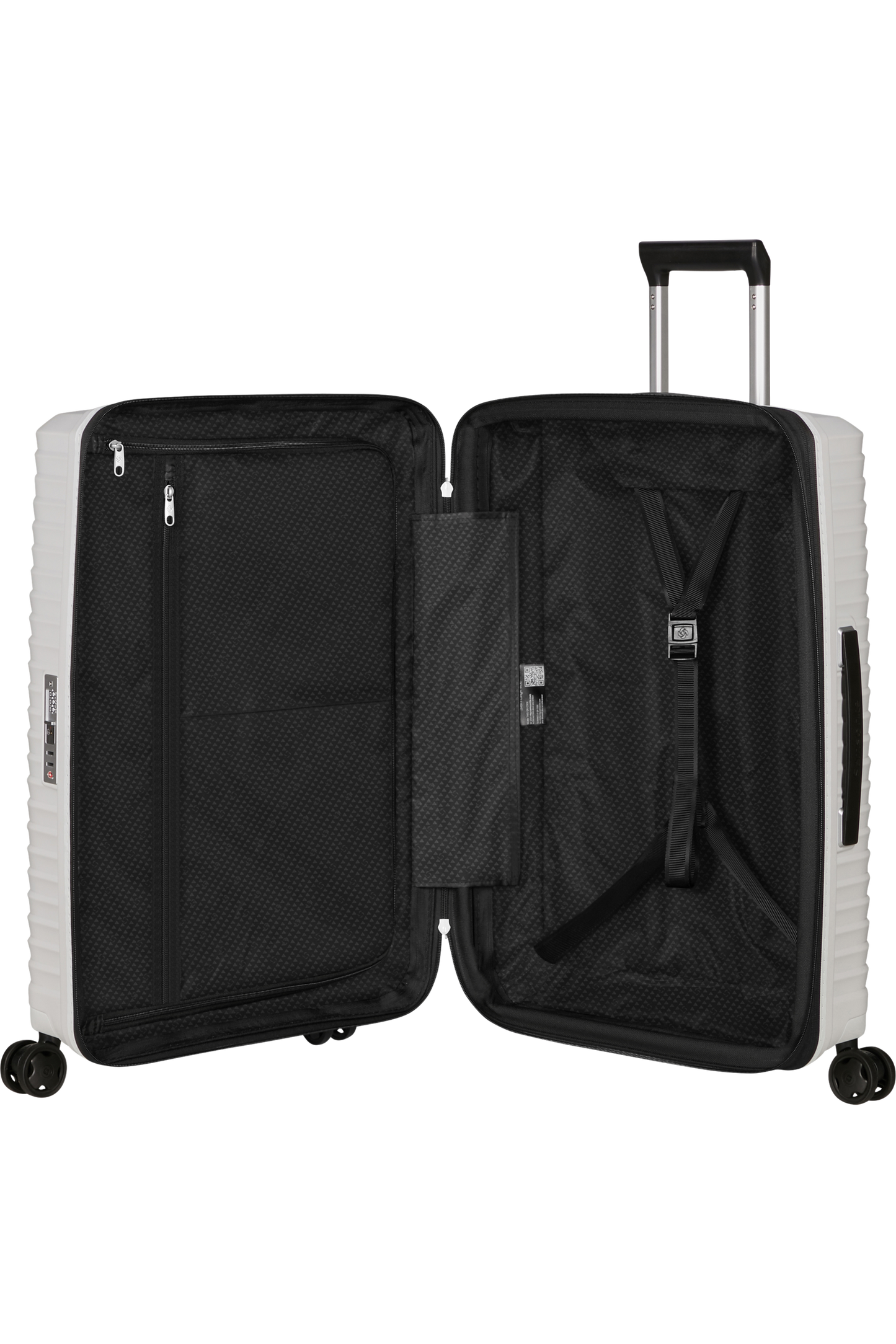 Upscape Valise à 4 roues extensible 68cm - Blanc Nuageux