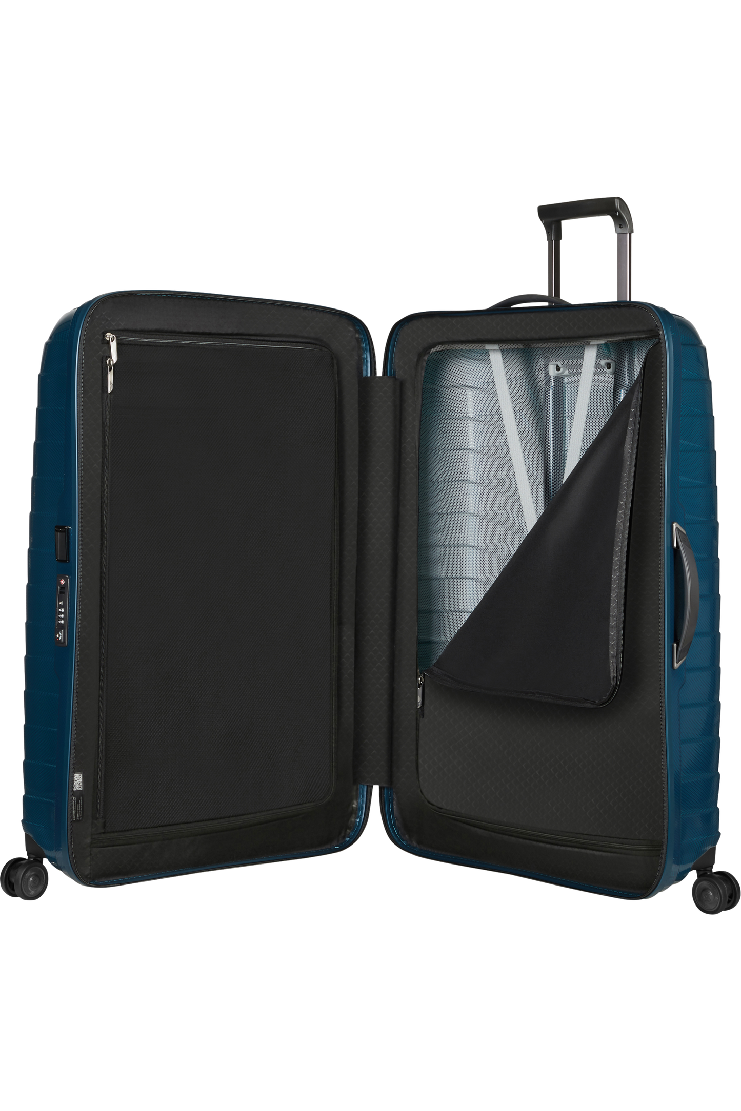 Proxis Valise à 4 roues 81cm - Bleu pétrole