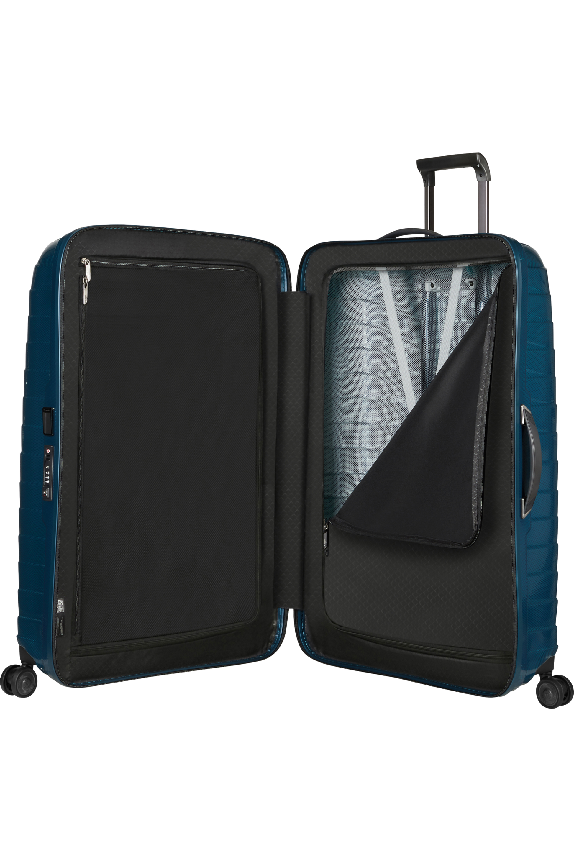Proxis Valise à 4 roues 81cm - Bleu pétrole