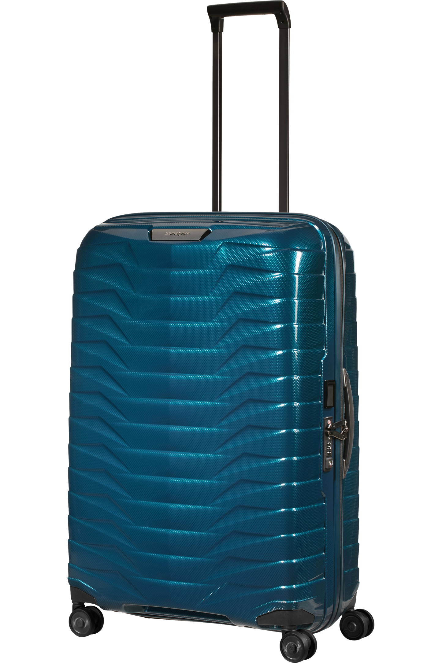 Proxis Valise à 4 roues 75cm - Bleu pétrole