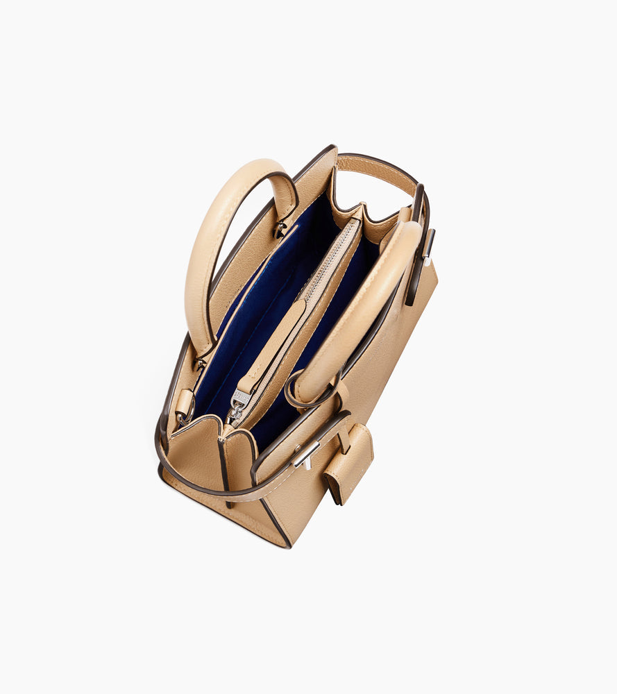 Petit sac à main Emilie en cuir grainé - Beige Désert