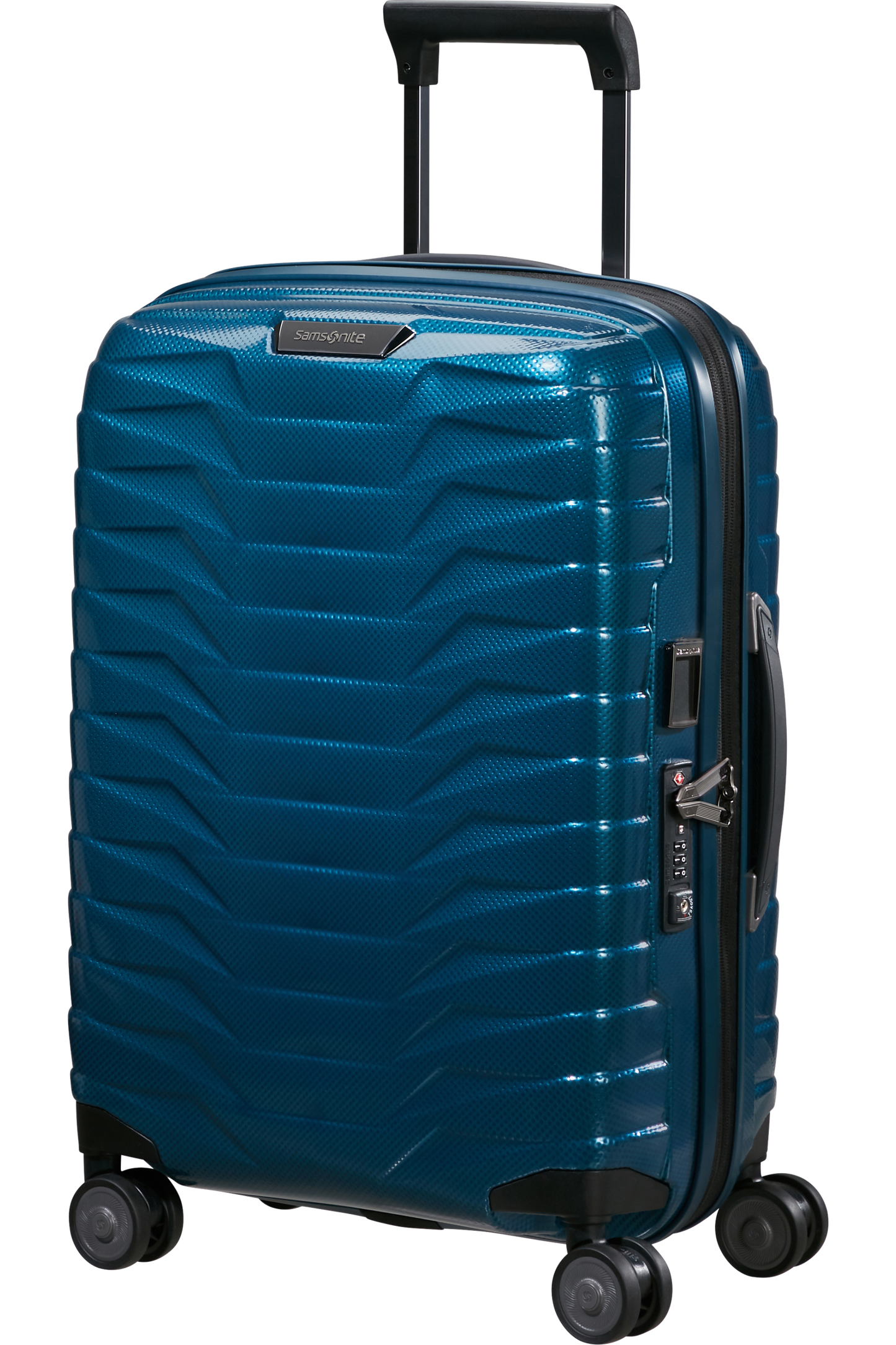 Proxis Valise à 4 roues extensible 55cm - Bleu pétrole