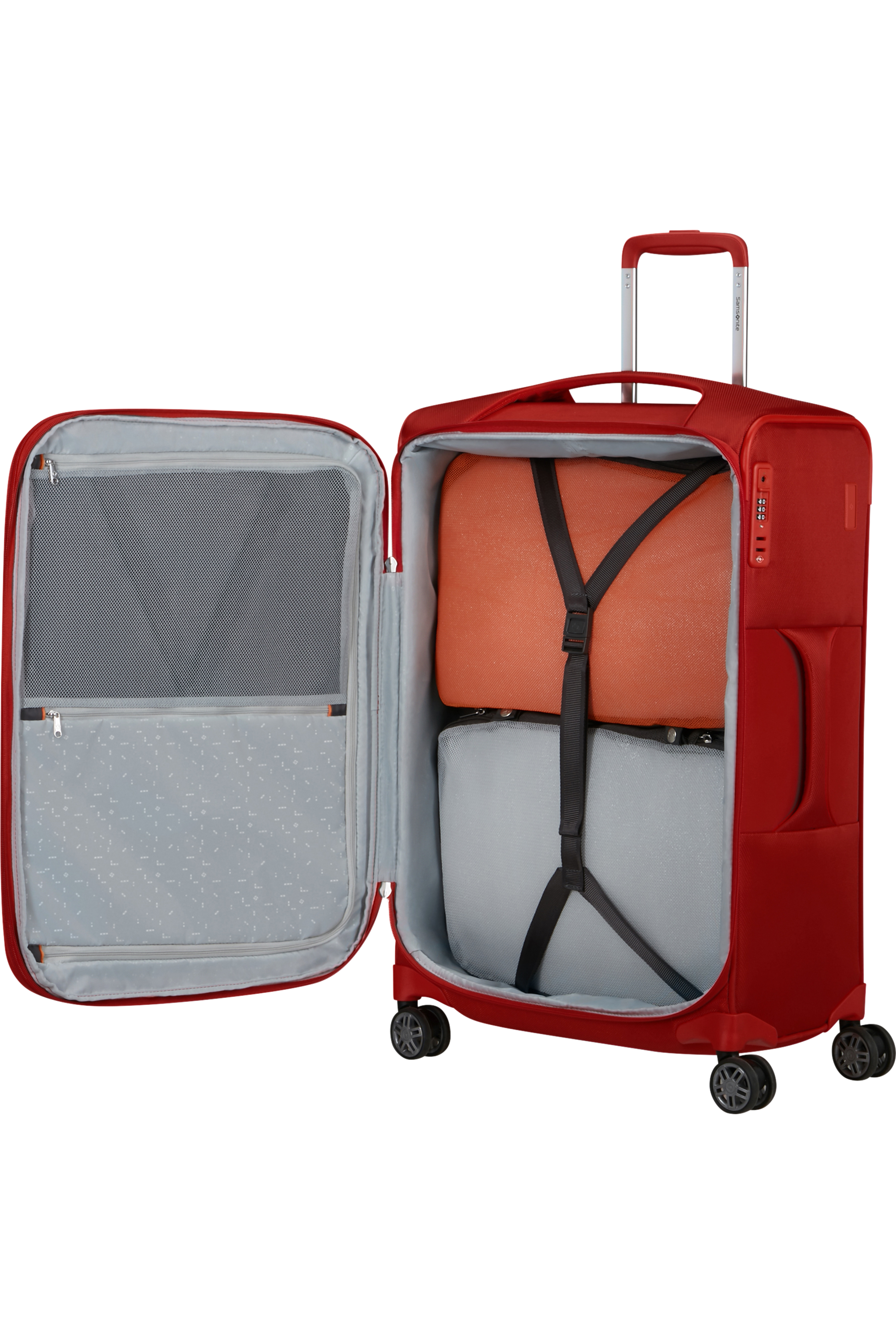 Re-Lite Valise 4 roues extensible 67cm - Rouge Pavot