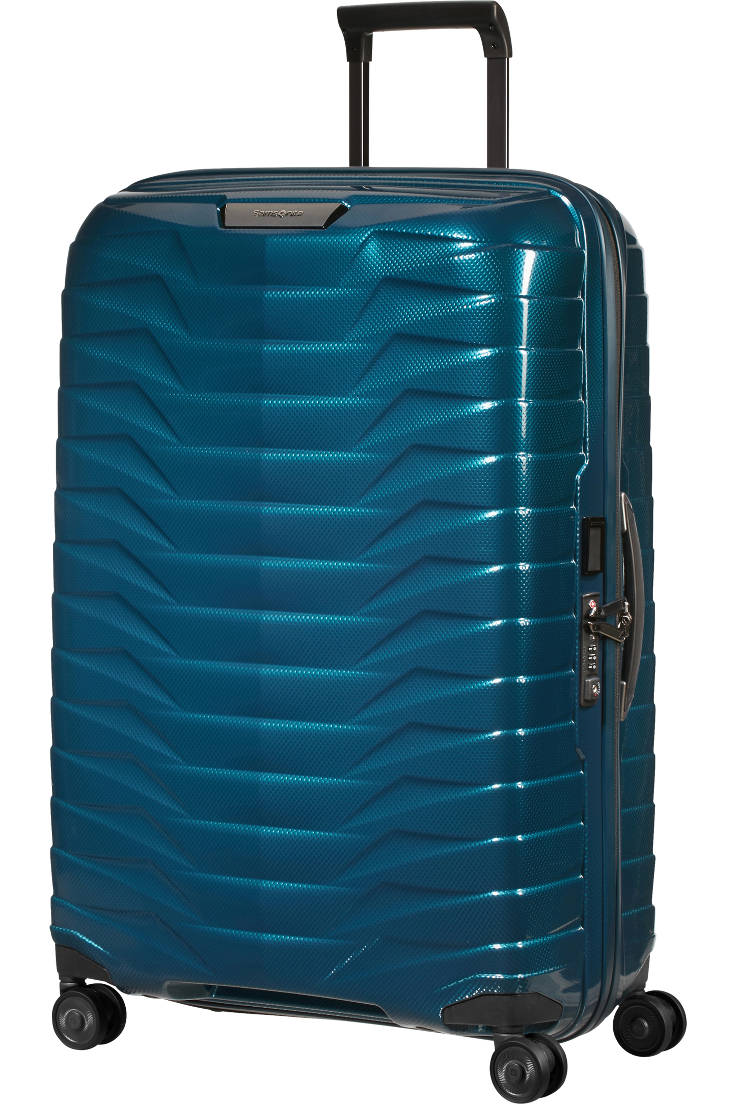 Proxis Valise à 4 roues 75cm - Bleu pétrole