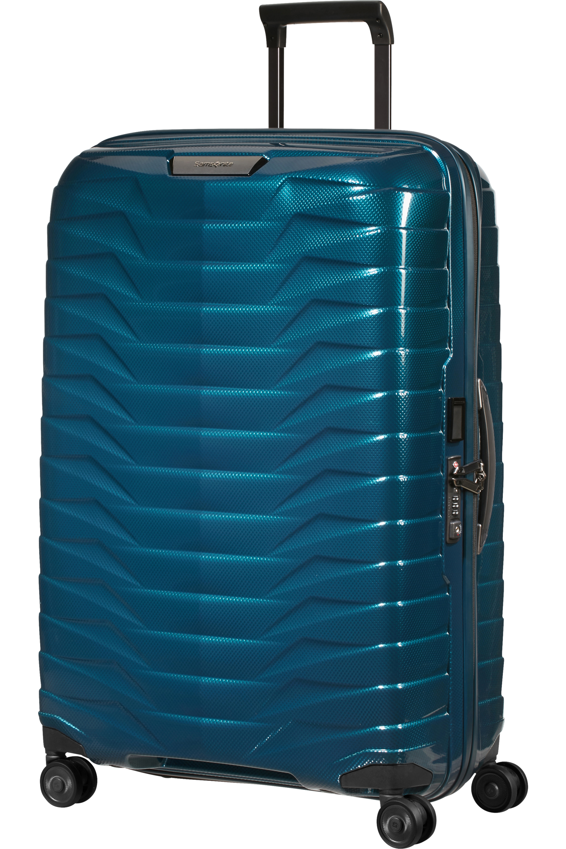 Proxis Valise à 4 roues 75cm - Bleu pétrole