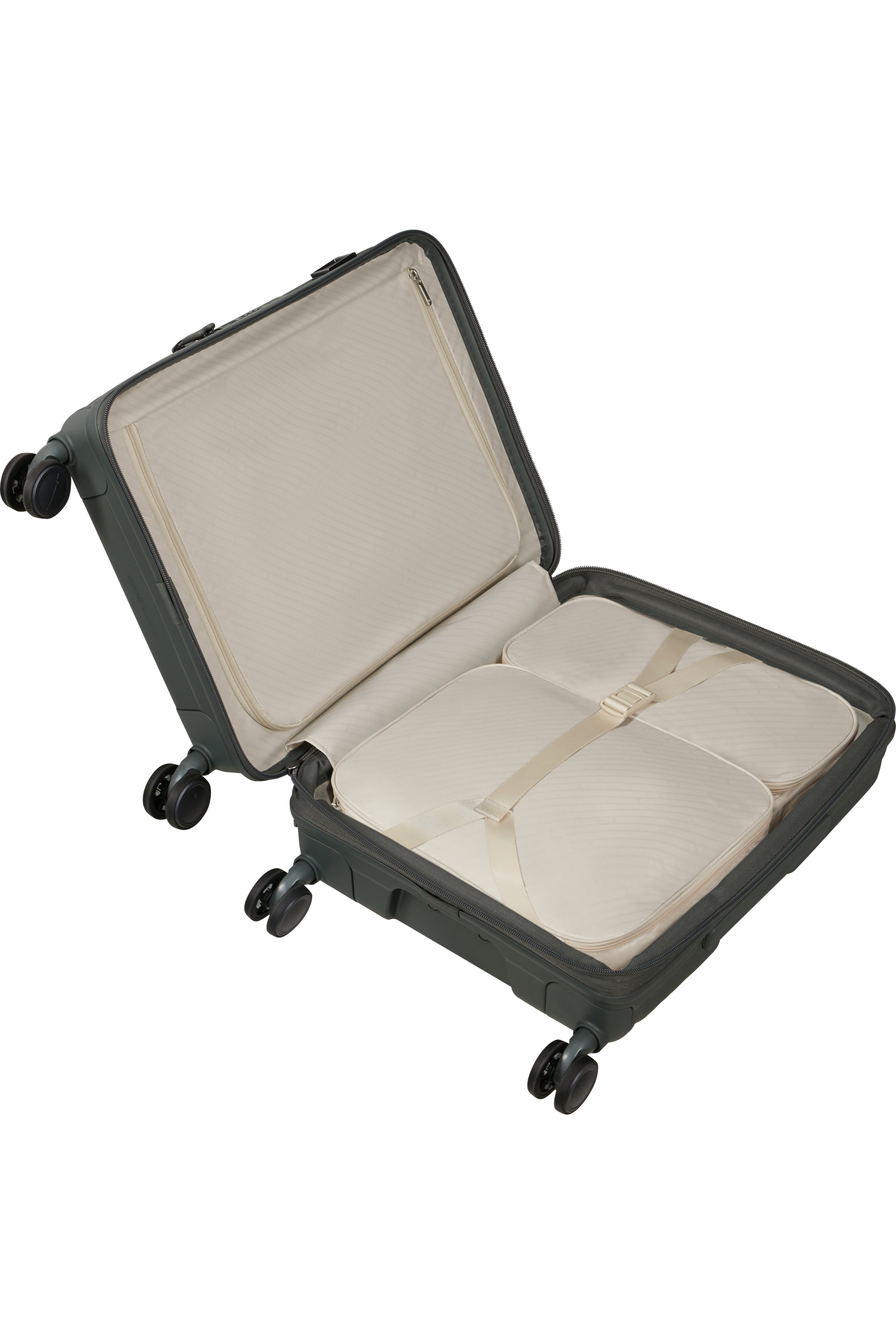 Paralux Valise 4 roues extensible 55cm - Vert olive
