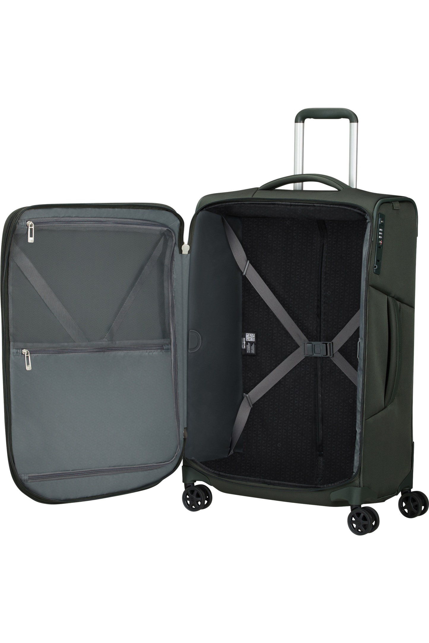 Respark Valise 4 roues Extensible 67cm - Forest Green