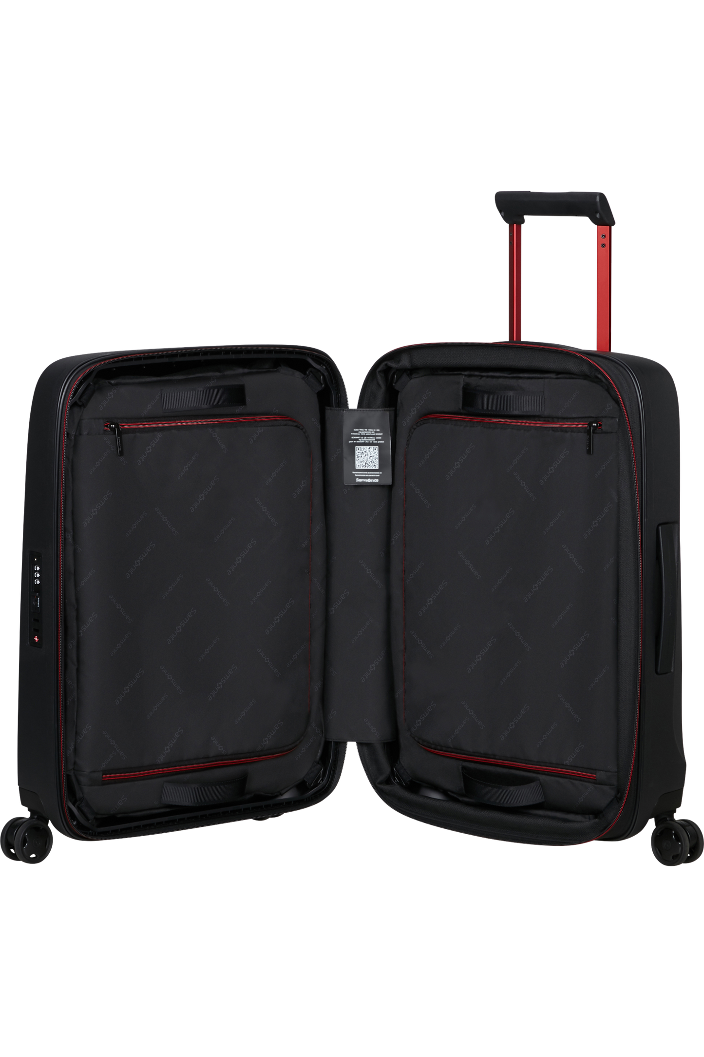 Essens Valise à 4 roues extensible 55cm - Charcoal/Red