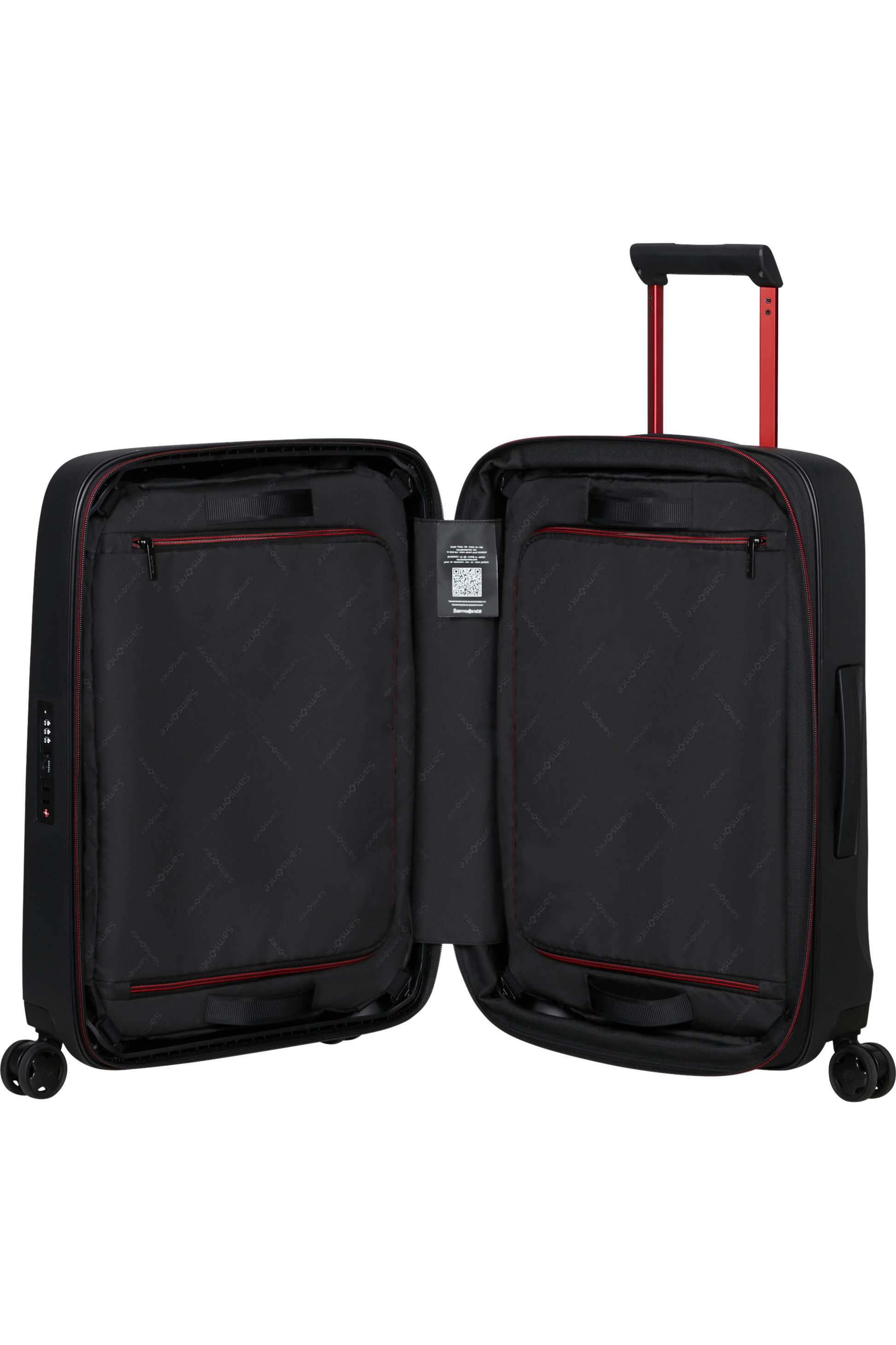 Essens Valise à 4 roues extensible 55cm - Charcoal/Red
