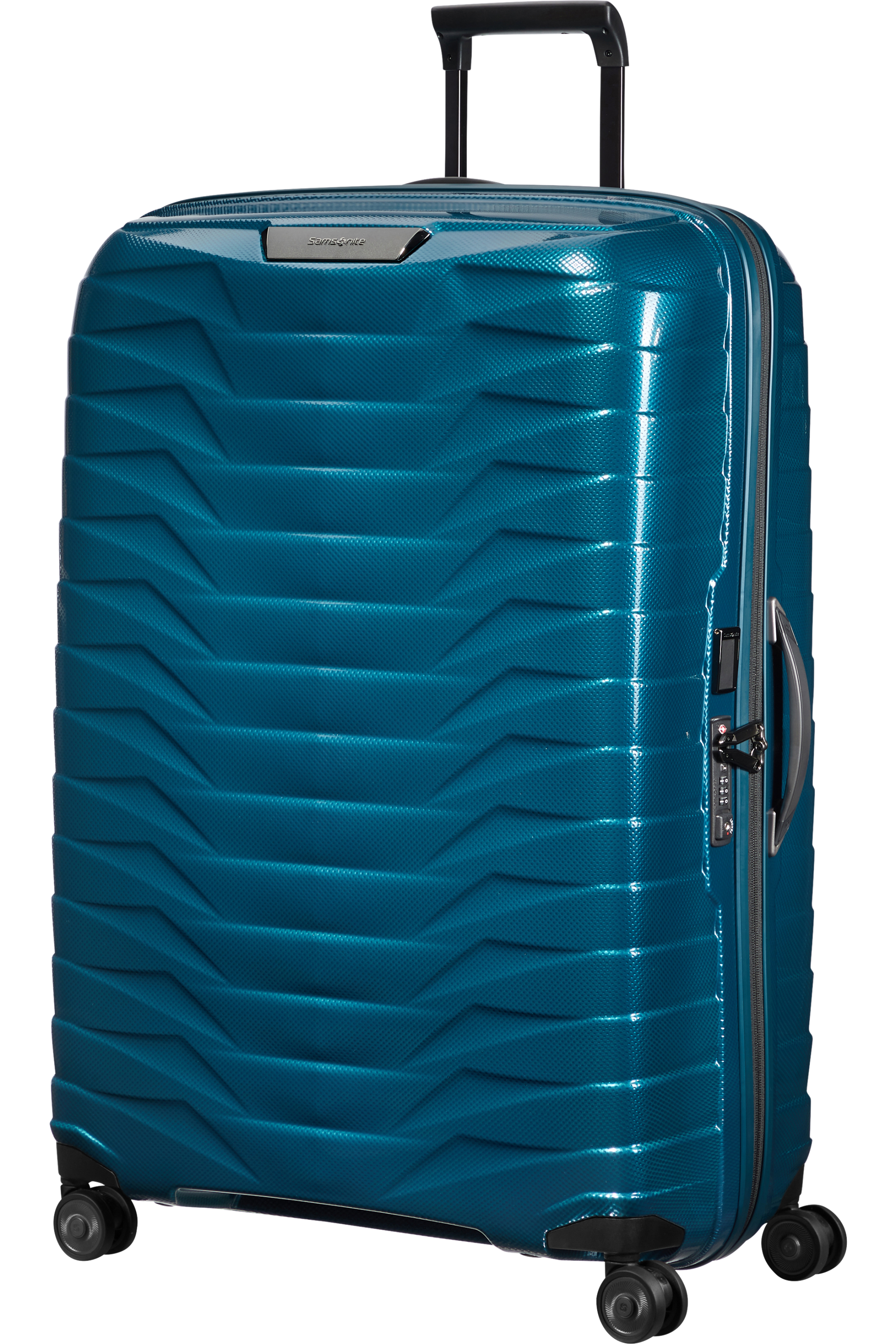 Proxis Valise à 4 roues 81cm - Bleu pétrole