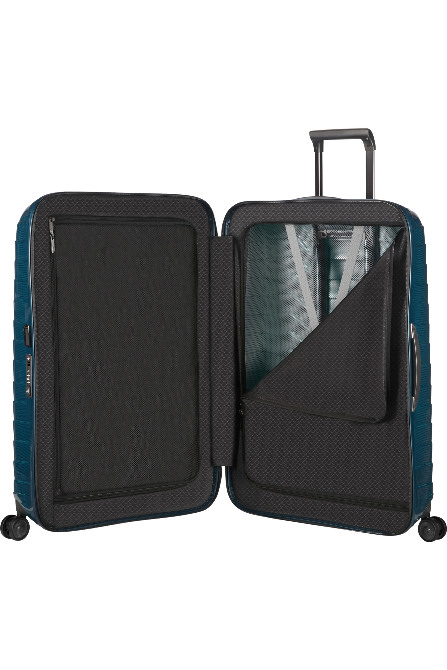 Proxis Valise à 4 roues 69cm - Bleu pétrole