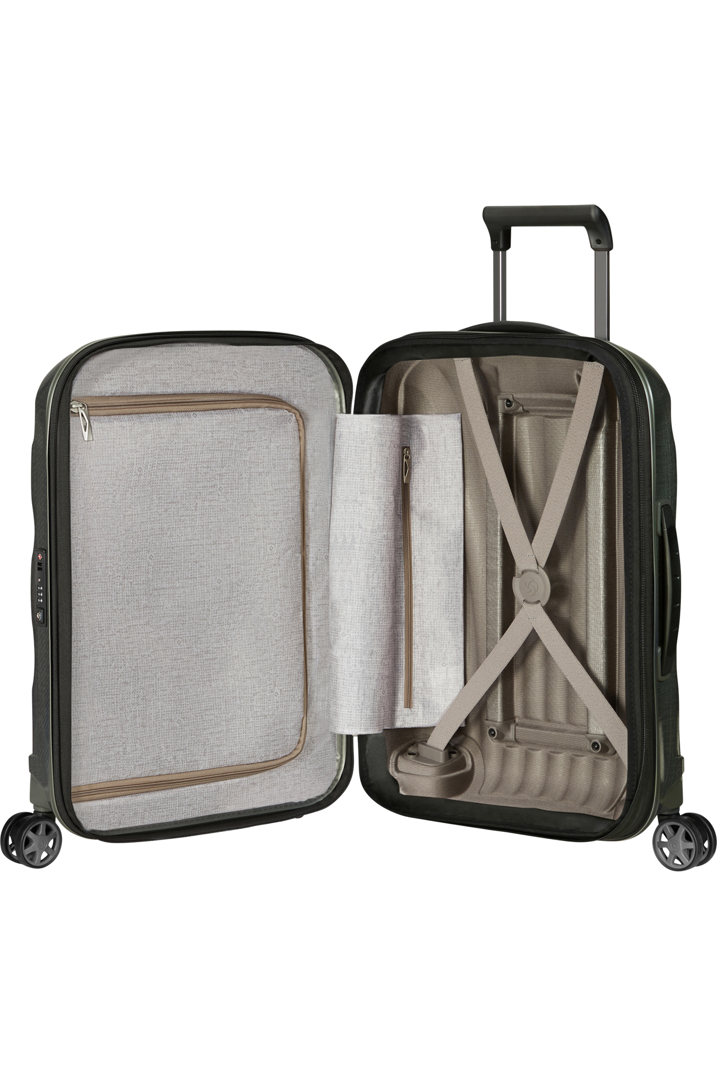 C-Lite Valise à 4 roues extensible 55cm - Vert métal
