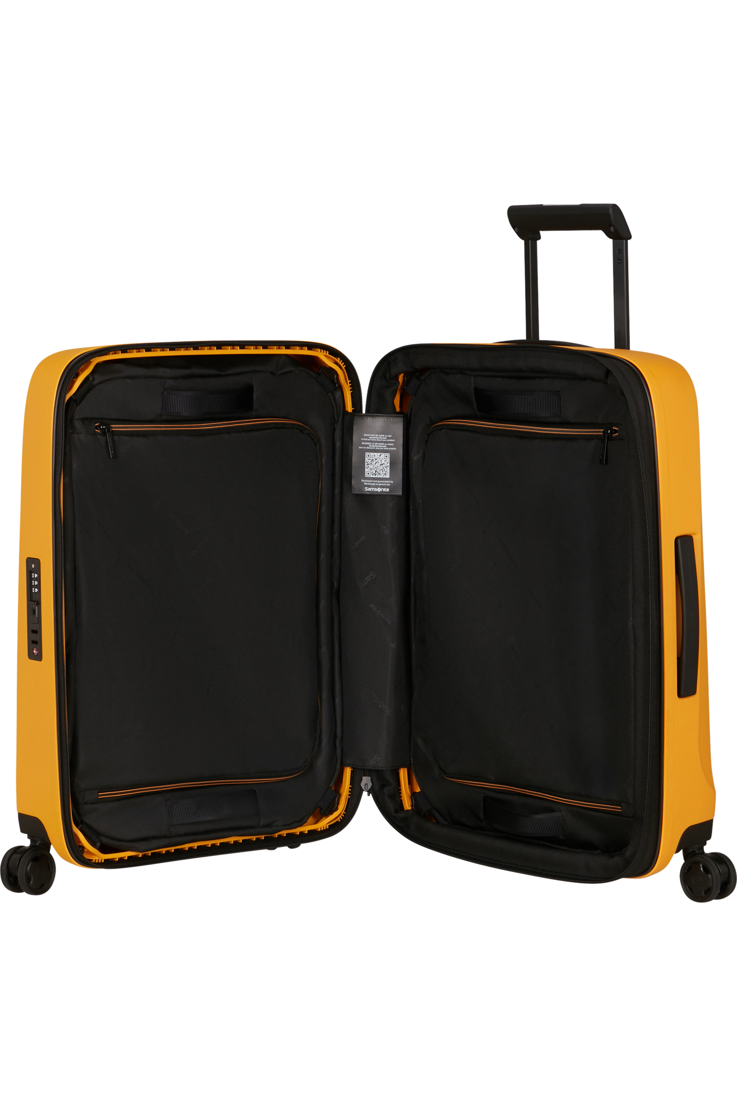 Essens Valise à 4 roues extensible 55cm - Jaune Brillant