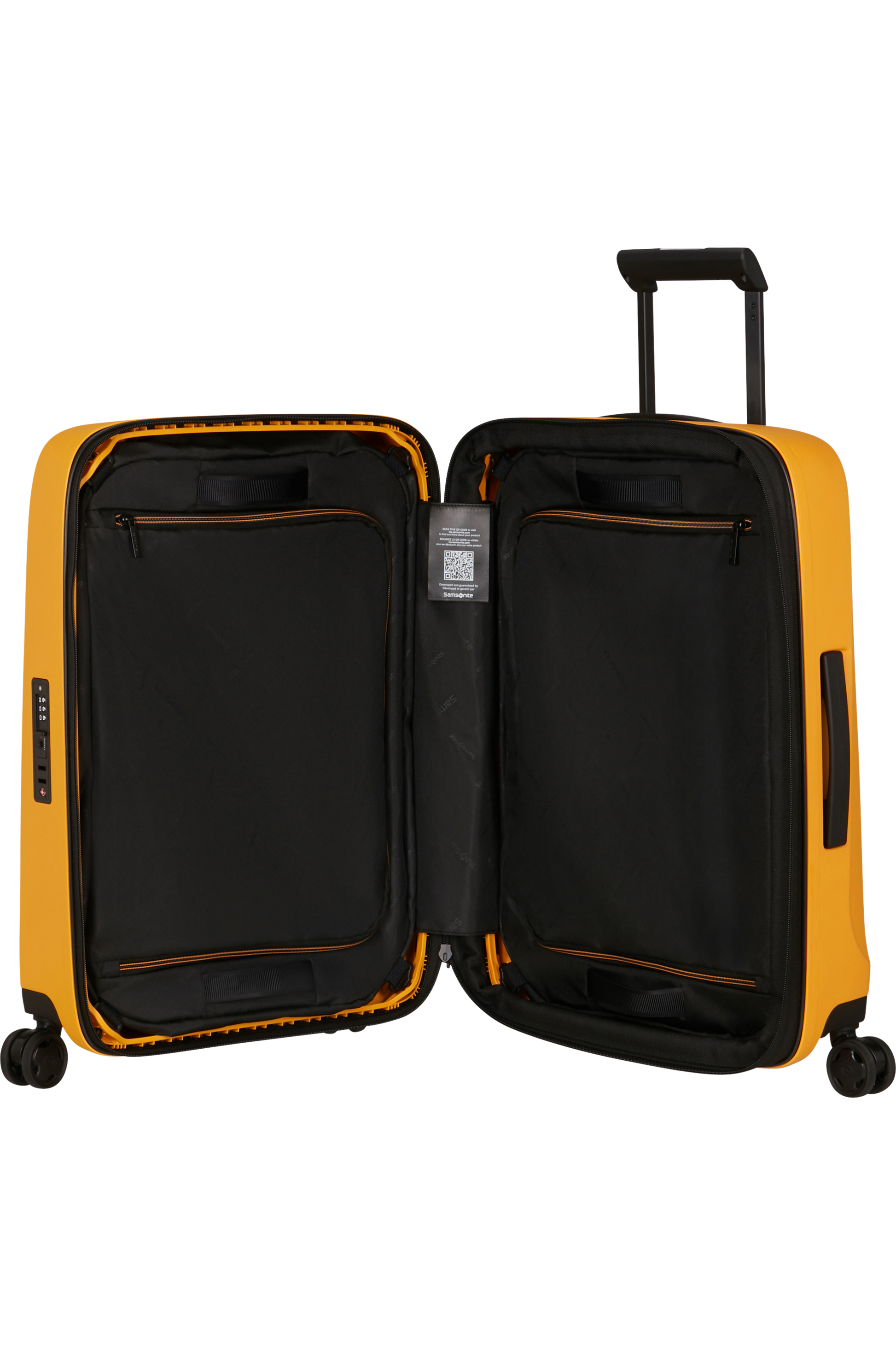 Essens Valise à 4 roues extensible 55cm - Jaune Brillant