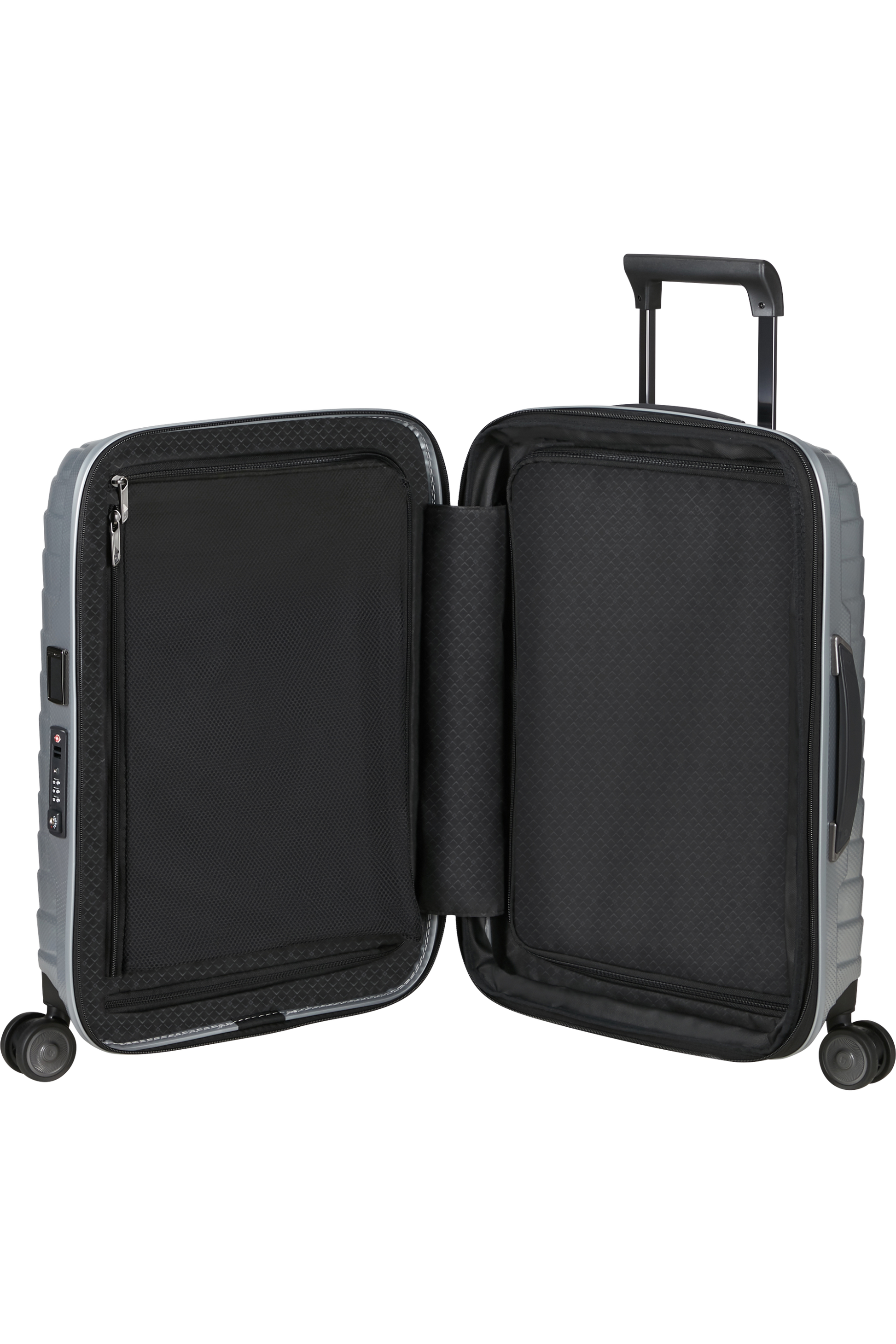 Proxis Valise à 4 roues extensible 55cm - Argent
