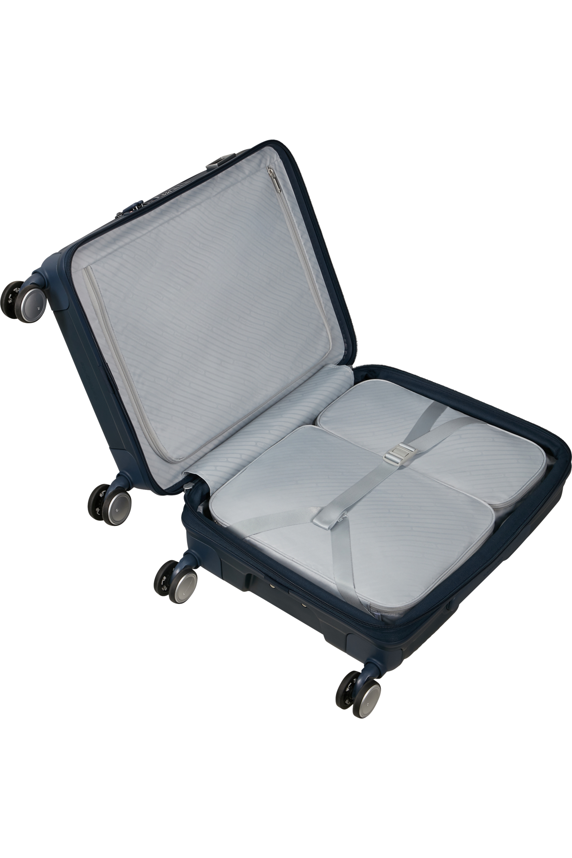 Paralux Valise 4 roues extensible 55cm - Bleu marine foncé
