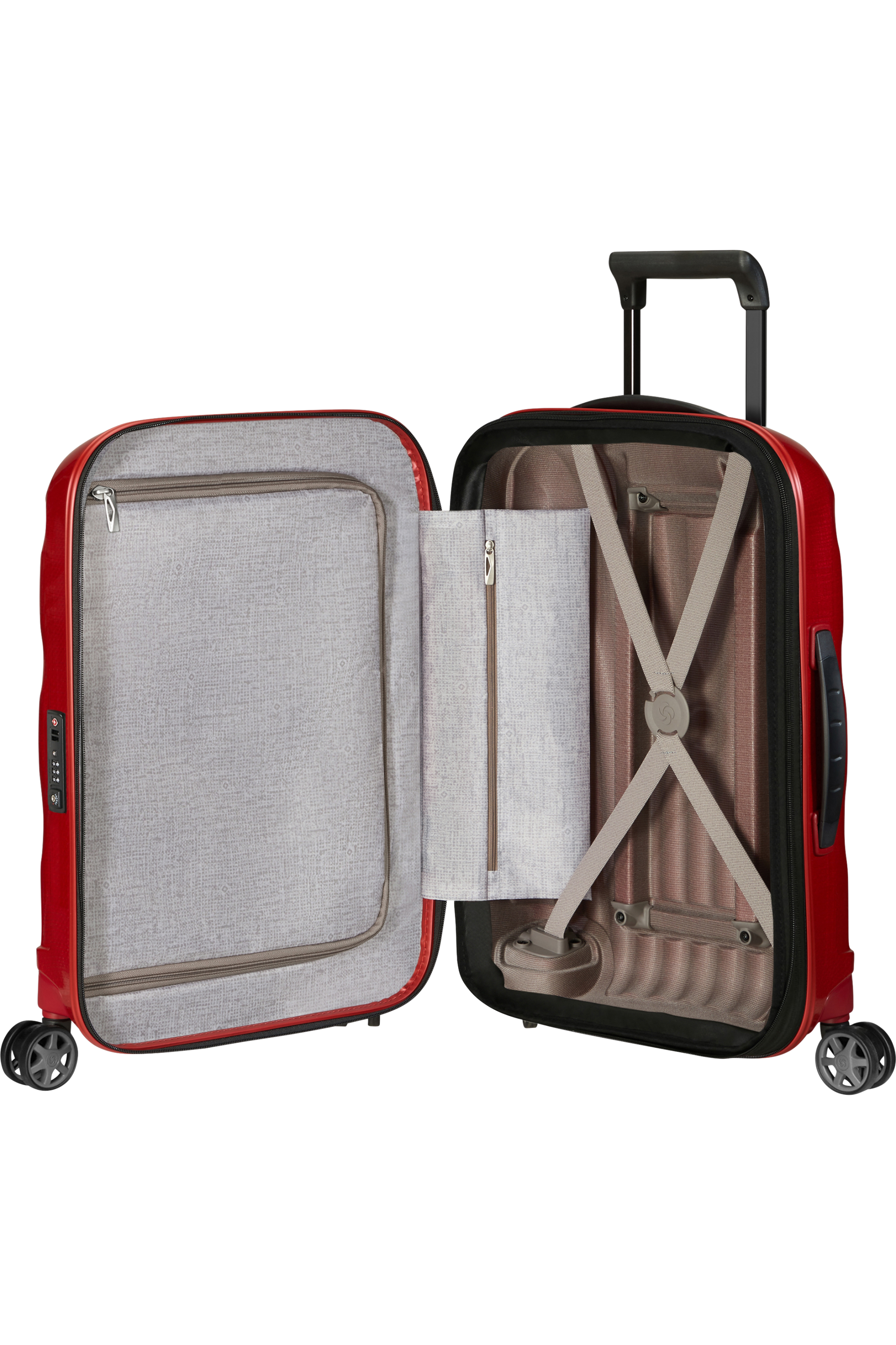C-Lite Valise à 4 roues extensible 55cm - Rouge piment